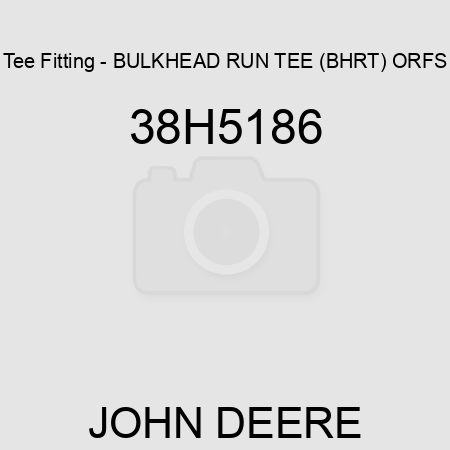 Tee Fitting - BULKHEAD RUN TEE (BHRT), ORFS 38H5186