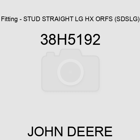 Fitting - STUD STRAIGHT LG HX, ORFS (SDSLG) 38H5192