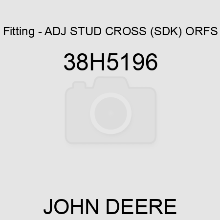 Fitting - ADJ STUD CROSS (SDK), ORFS 38H5196