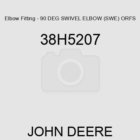 Elbow Fitting - 90 DEG SWIVEL ELBOW (SWE) ORFS 38H5207
