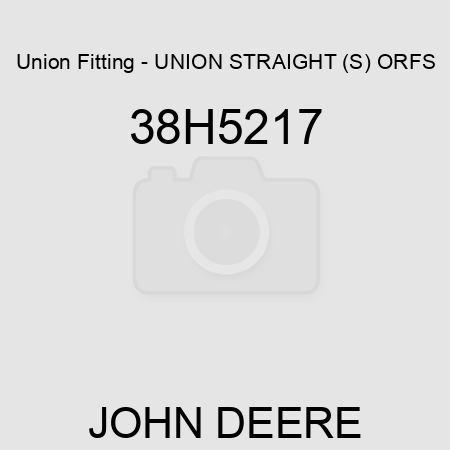 Union Fitting - UNION STRAIGHT (S), ORFS 38H5217