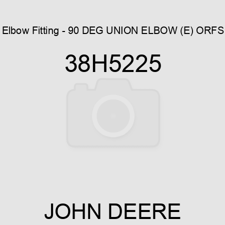 Elbow Fitting - 90 DEG UNION ELBOW (E), ORFS 38H5225