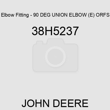 Elbow Fitting - 90 DEG UNION ELBOW (E), ORFS 38H5237