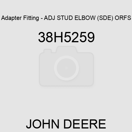 Adapter Fitting - ADJ STUD ELBOW (SDE), ORFS 38H5259