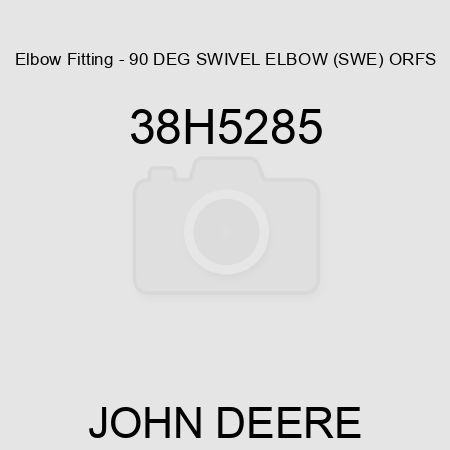 Elbow Fitting - 90 DEG SWIVEL ELBOW (SWE) ORFS 38H5285