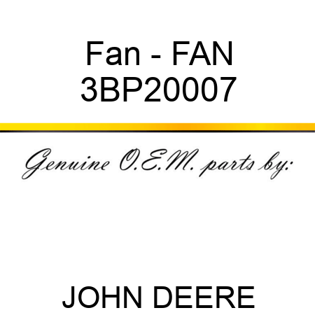 Fan - FAN 3BP20007