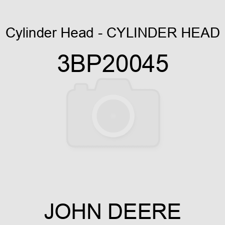 Cylinder Head - CYLINDER HEAD 3BP20045
