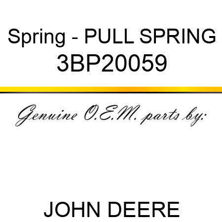 Spring - PULL SPRING 3BP20059
