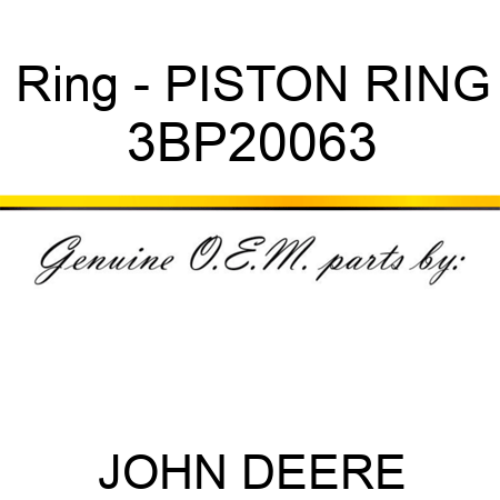 Ring - PISTON RING 3BP20063