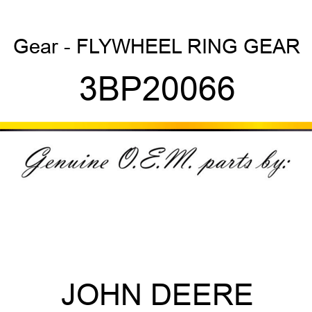 Gear - FLYWHEEL RING GEAR 3BP20066