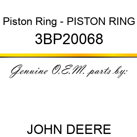 Piston Ring - PISTON RING 3BP20068