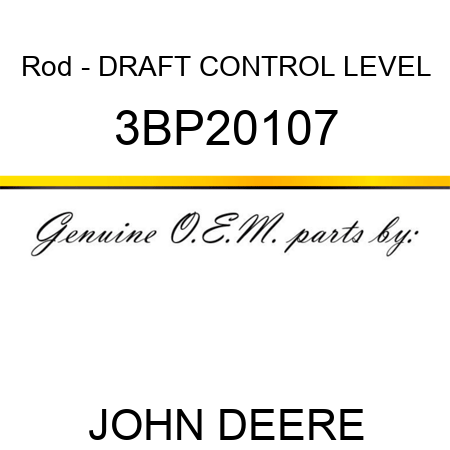 Rod - DRAFT CONTROL LEVEL 3BP20107
