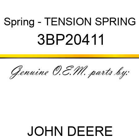 Spring - TENSION SPRING 3BP20411
