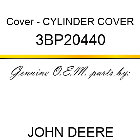 Cover - CYLINDER COVER 3BP20440