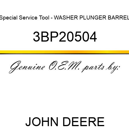 Special Service Tool - WASHER, PLUNGER BARREL 3BP20504