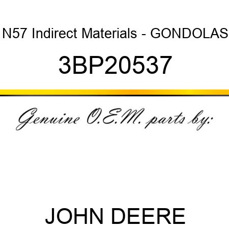 N57 Indirect Materials - GONDOLAS 3BP20537