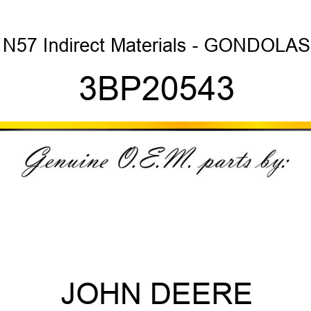 N57 Indirect Materials - GONDOLAS 3BP20543
