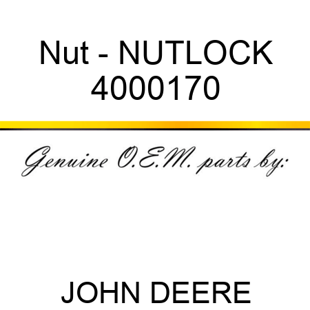 Nut - NUT,LOCK 4000170
