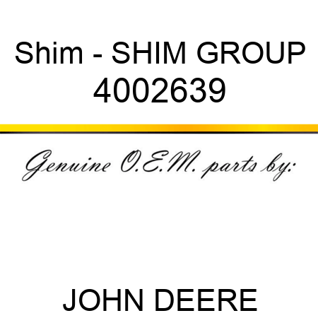 Shim - SHIM, GROUP 4002639