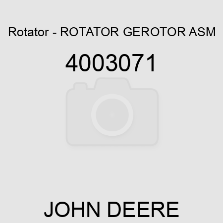 Rotator - ROTATOR, GEROTOR ASM 4003071