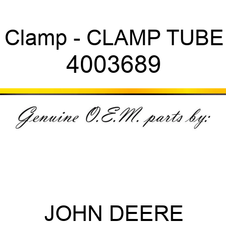 Clamp - CLAMP, TUBE 4003689