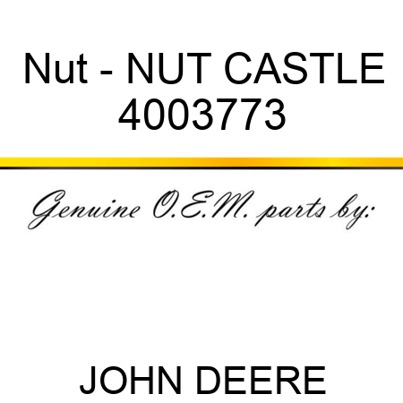 Nut - NUT, CASTLE 4003773