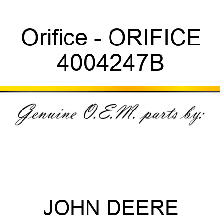 Orifice - ORIFICE 4004247B