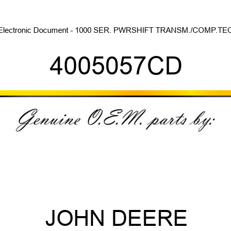 Electronic Document - 1000 SER. PWRSHIFT TRANSM./COMP.TEC 4005057CD