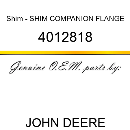 Shim - SHIM, COMPANION FLANGE 4012818