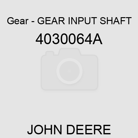 Gear - GEAR, INPUT SHAFT 4030064A