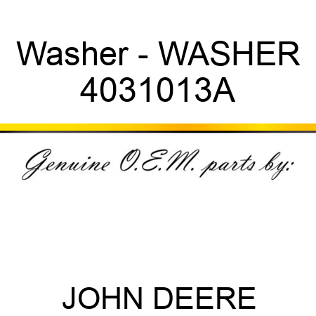 Washer - WASHER 4031013A