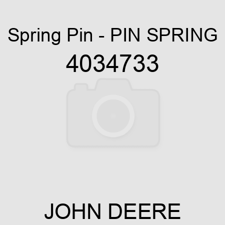 Spring Pin - PIN, SPRING 4034733