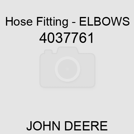 Hose Fitting - ELBOW,S 4037761