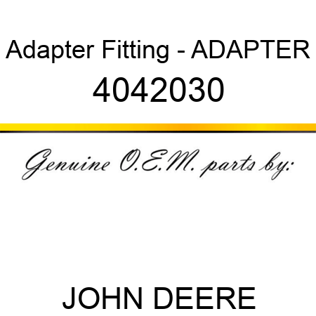 Adapter Fitting - ADAPTER 4042030