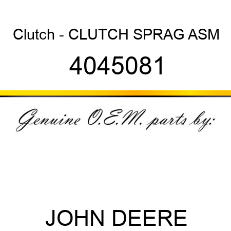 Clutch - CLUTCH, SPRAG ASM 4045081