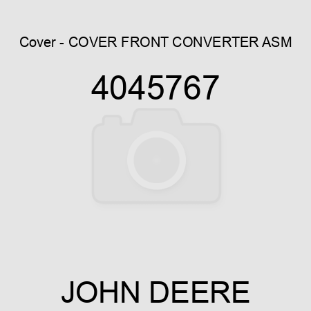 Cover - COVER, FRONT CONVERTER ASM 4045767