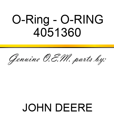 O-Ring - O-RING 4051360