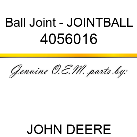 Ball Joint - JOINTBALL 4056016