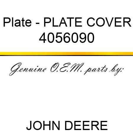 Plate - PLATE, COVER 4056090