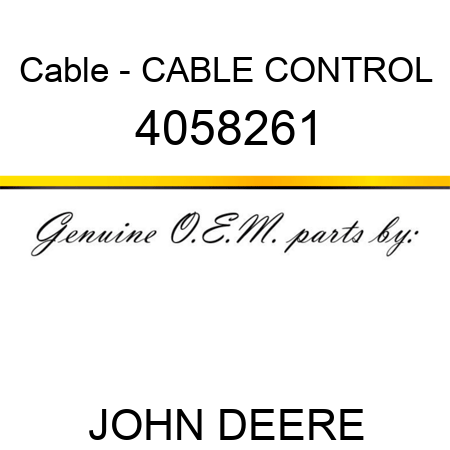Cable - CABLE, CONTROL 4058261
