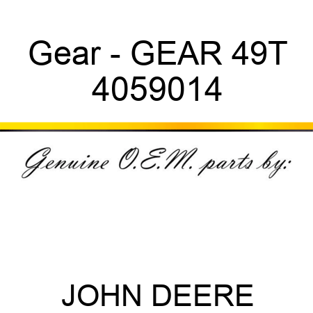 Gear - GEAR, 49T 4059014