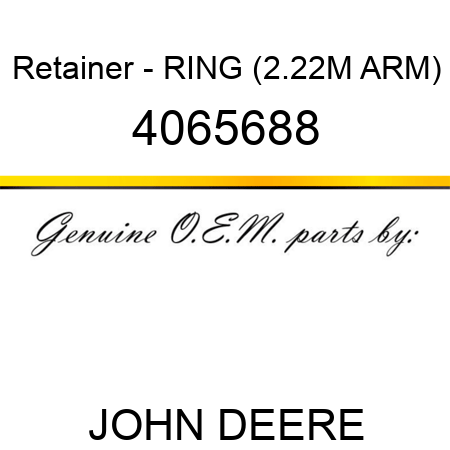 Retainer - RING (2.22M ARM) 4065688
