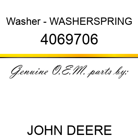 Washer - WASHER,SPRING 4069706