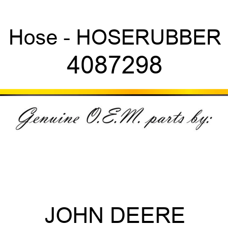 Hose - HOSERUBBER 4087298