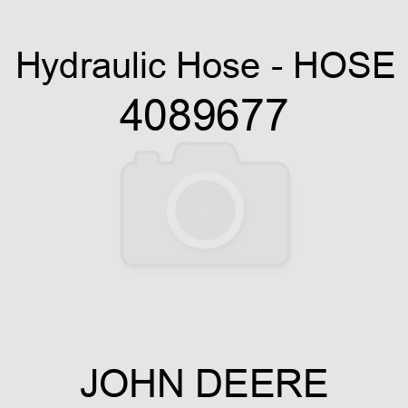 Hydraulic Hose - HOSE 4089677
