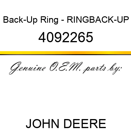 Back-Up Ring - RING,BACK-UP 4092265