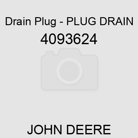 Drain Plug - PLUG, DRAIN 4093624