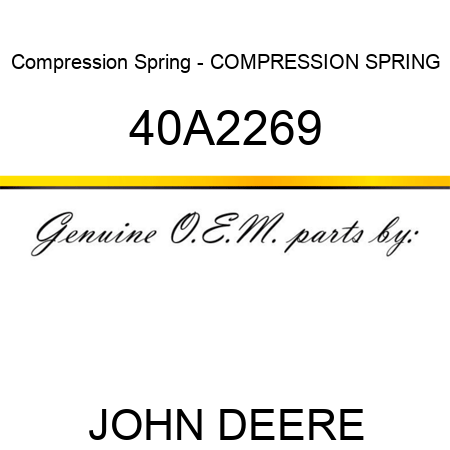 Compression Spring - COMPRESSION SPRING 40A2269