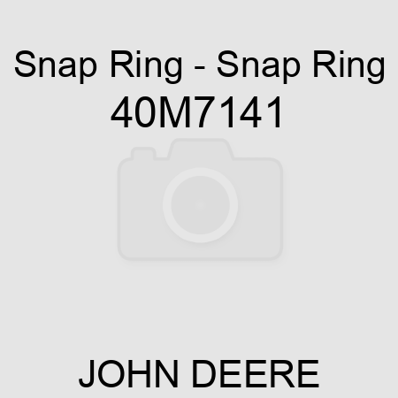 Snap Ring - Snap Ring 40M7141