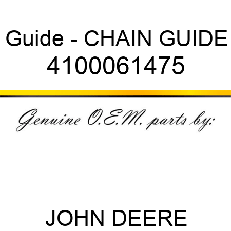 Guide - CHAIN GUIDE 4100061475